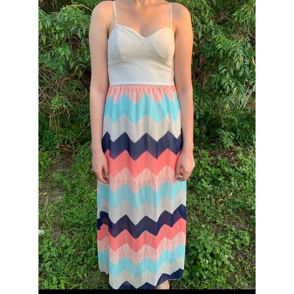 Lace Chevron Dress